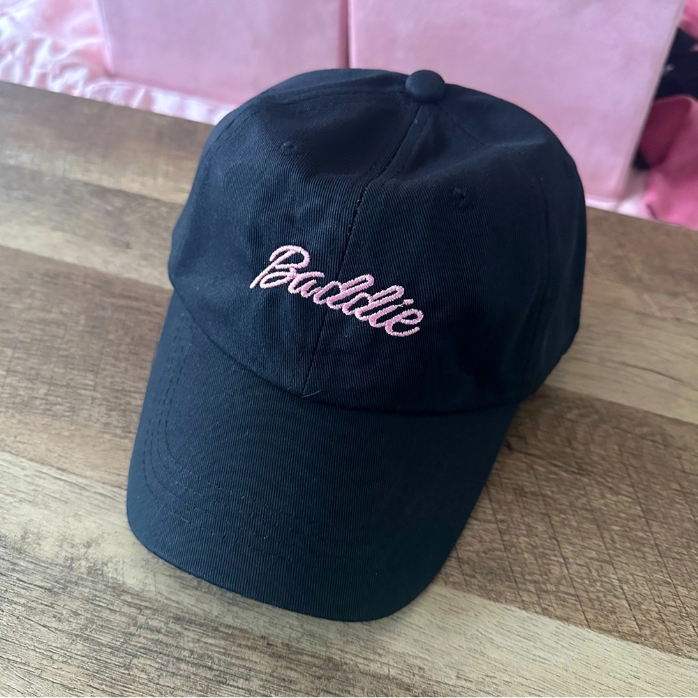 Barbie Font • Baddie • Black Adjustable Strap Hat